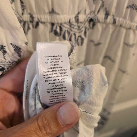 LASCANA FOR VENUS WOMENS CASUAL ROMPER SHORTS Small S Navy White Herringbone - Picture 13 of 13